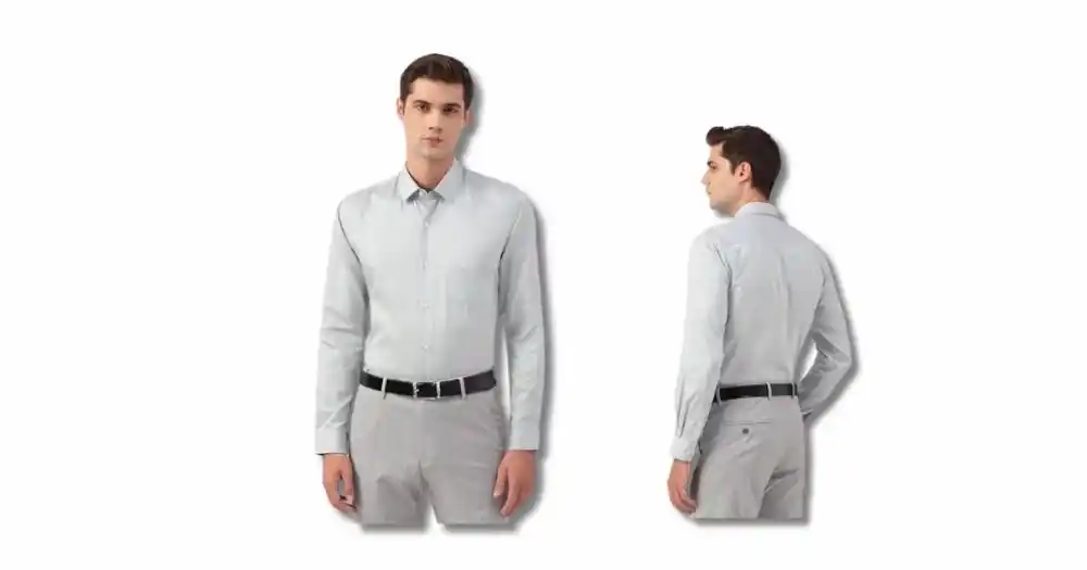 Peter England Grey Shirt