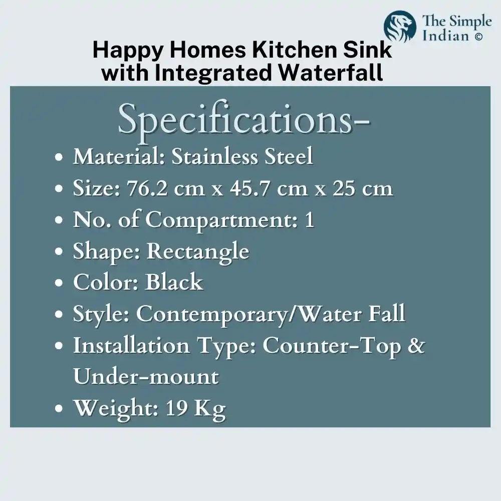         HAPPY HOMES Fully Equipped Kitchen Sink 
