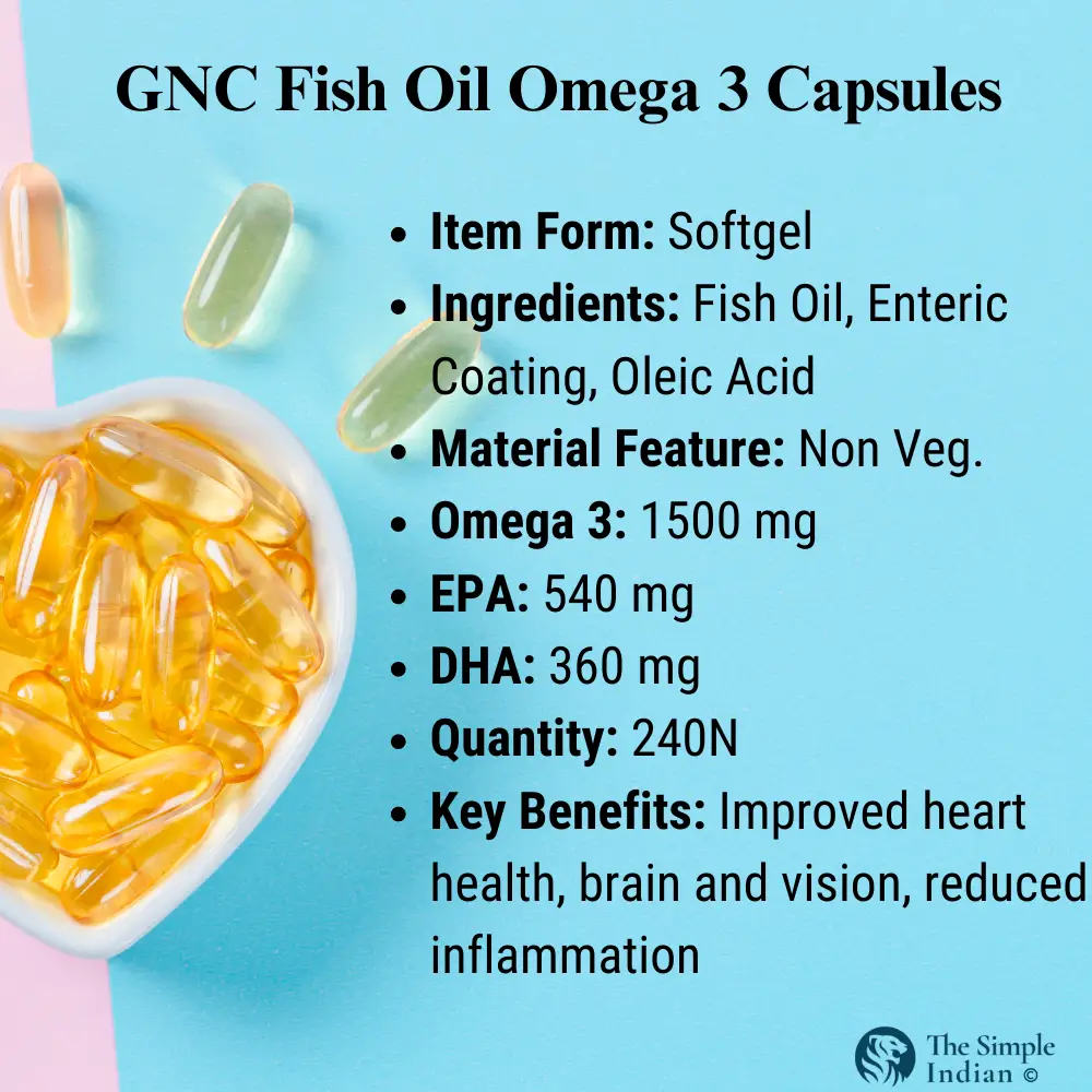 GNC - Specification- Best Fish Oil Capsules in India