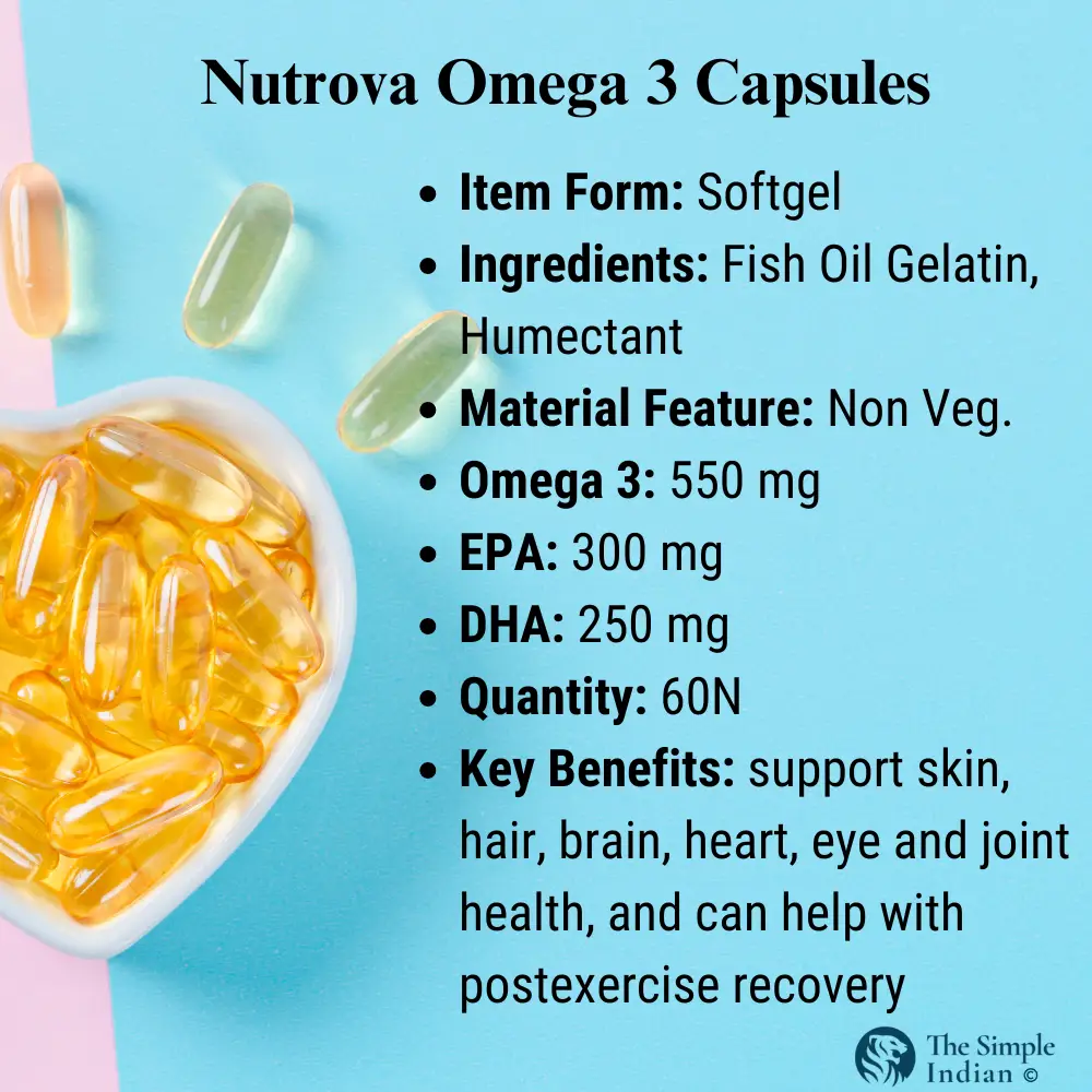 Nutrova - Specification- Best Fish Oil Capsules in India