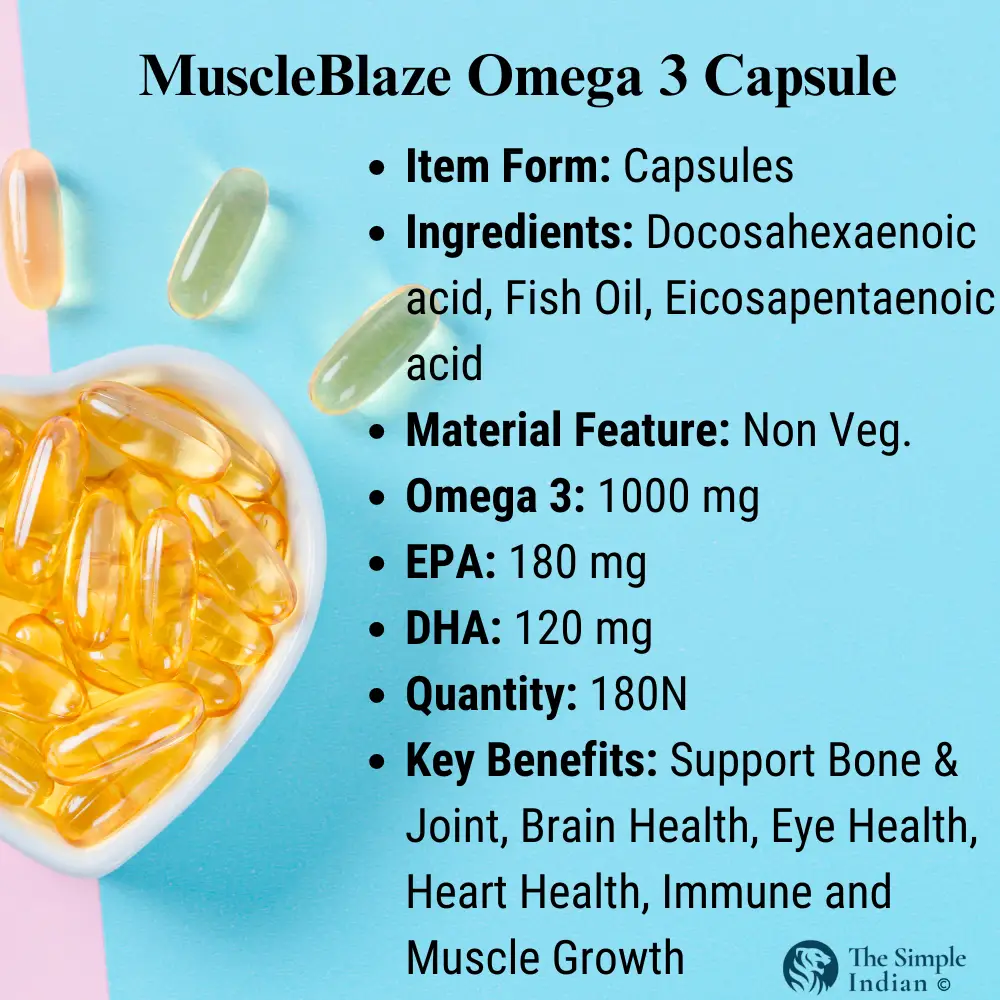 Muscle Blaze - Specification- Best Fish Oil Capsules in India