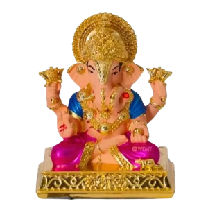 Unique New Style Ganesh Murti: Gold Plated Ganesh Murti