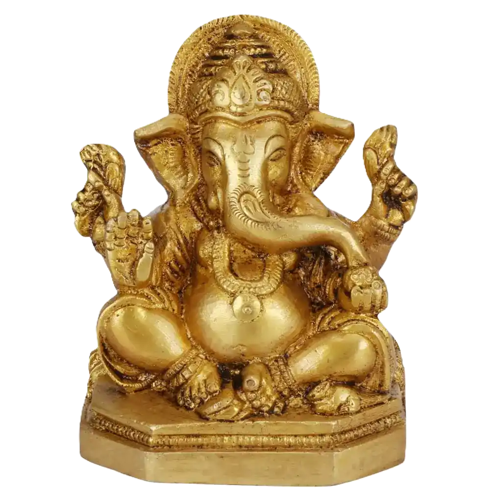 Unique New Style Ganesh Murti: Brass Ganesha Murti